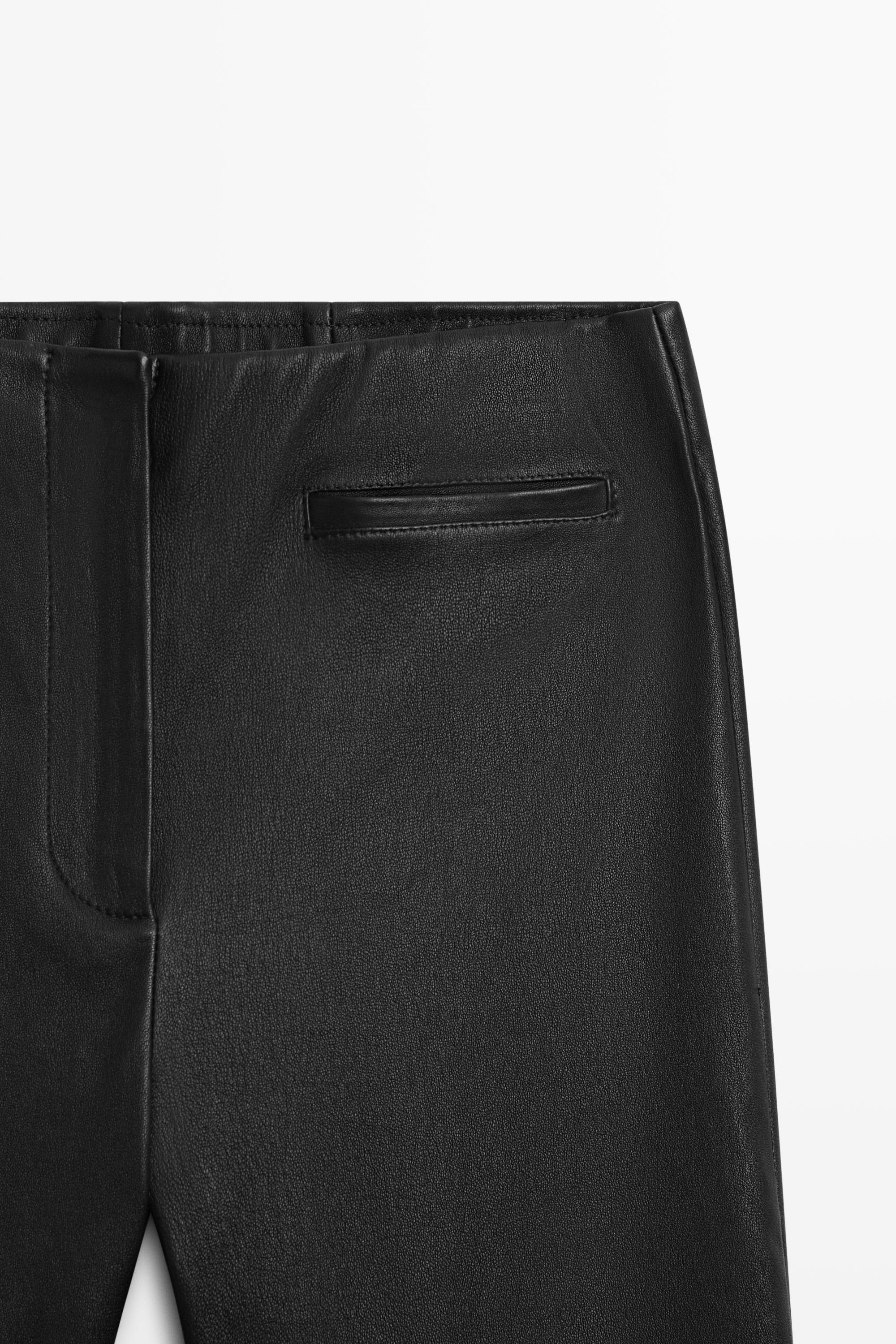 Pantalon capri en cuir